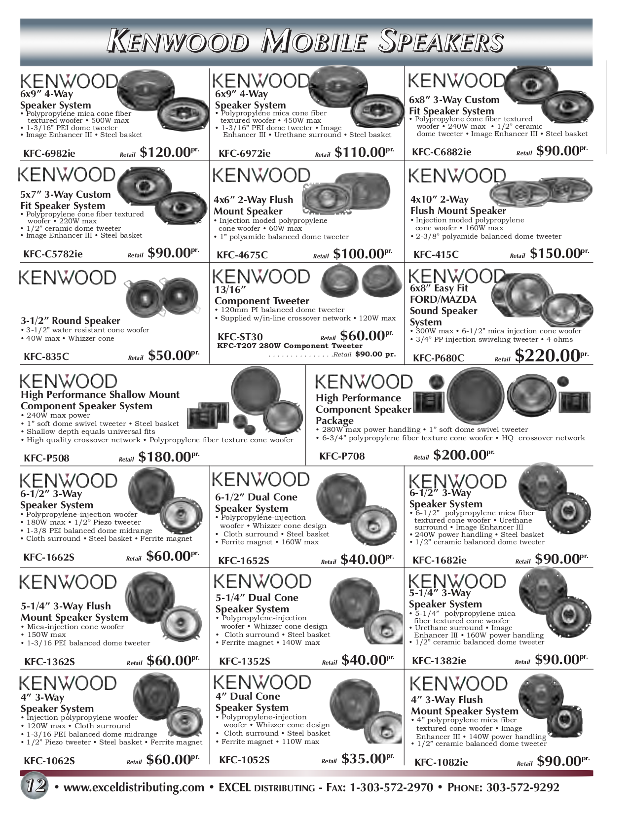 PDF manual for Kenwood Car Amplifier eXcelon X600F